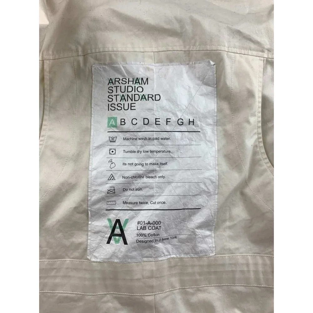 Kith x Daniel Arsham Studio Standard Issue Lab Coat Men S White Cotton #01-A-000